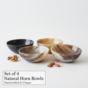 Handcrafted Horn Bowl Set