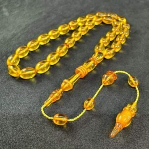 Premium resin tasbeeh wholesale Amber style prayer bead necklace Muslim worship resin tasbih