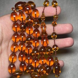 Handmade Islamic Prayer Beads Premium Resin Misbaha Tasbeeh Red Resin Muslim Prayer Beads Export Quality Resin Tasbih