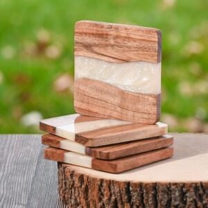 square-resin-wood-coaster-wholesale.
