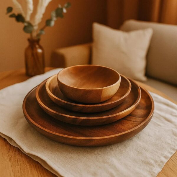 Wooden Plates Set