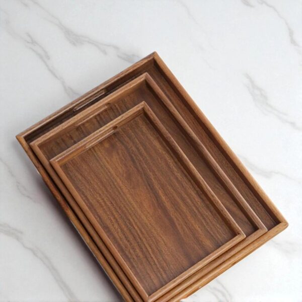 Wooden Tray Set - Image 4