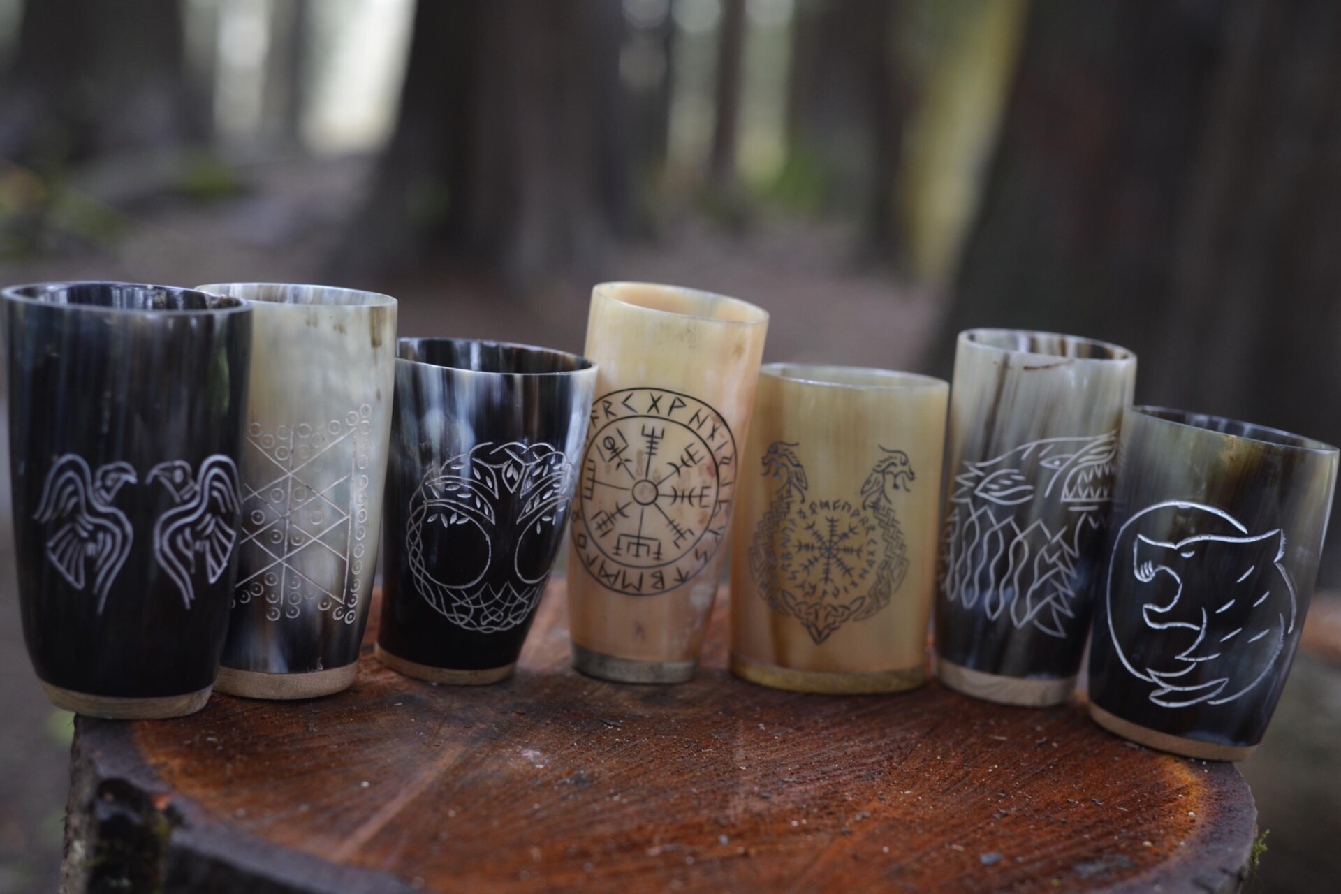 Ox Horn Drinking Cups