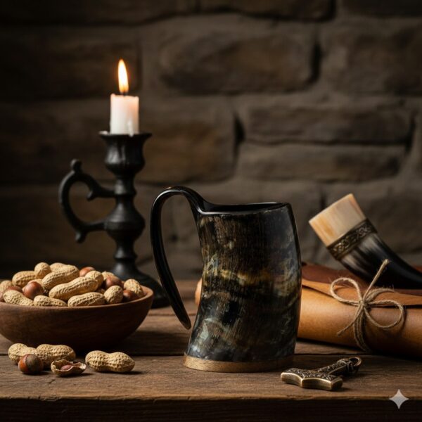 "Authentic Viking drinking horn"