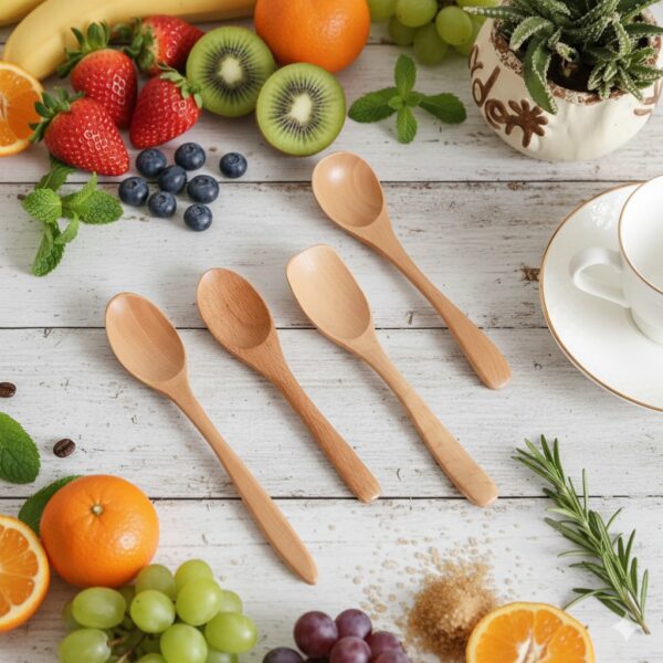 Natural wooden spoon set